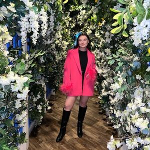 Barbie Pink Feather Blazer!